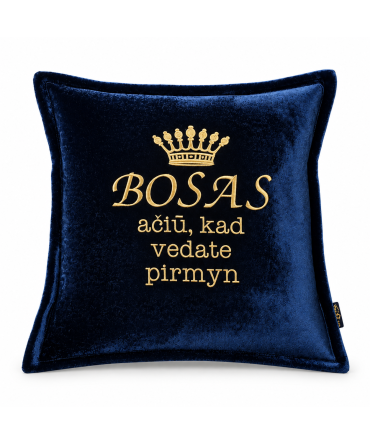 Personalizuota pagalvėlė bosui „Ačiū, kad vedate pirmyn“