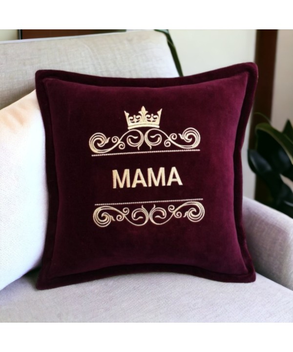 Siuvinėta pagalvėlė mamai (bordo)