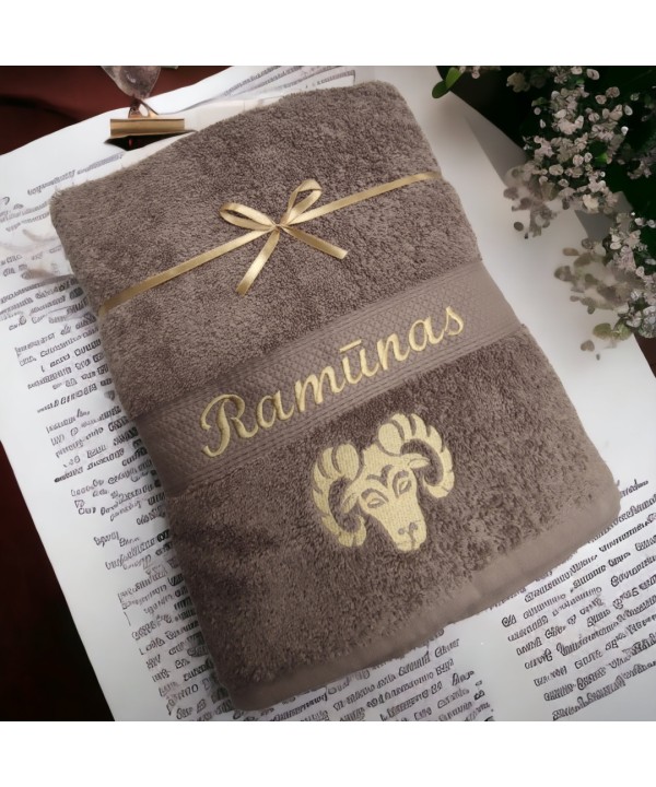Siuvinėtas rankšluostis su zodiako ženklu (zodiakas)