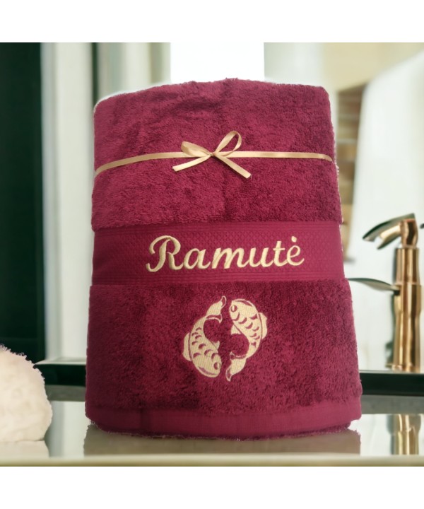 Siuvinėtas rankšluostis su zodiako ženklu (zodiakas)