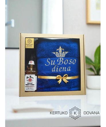 Išskirtinis rinkinukas bosui – siuvinėtas rankšluostis su užrašu „Su boso diena“ ir stilingas muilas Big Boss. Paruošta dovanoti ypatingai progai!