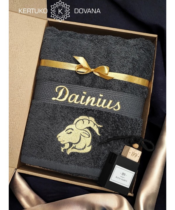Siuvinėtas rankšluostis Dainius (zodiakas)